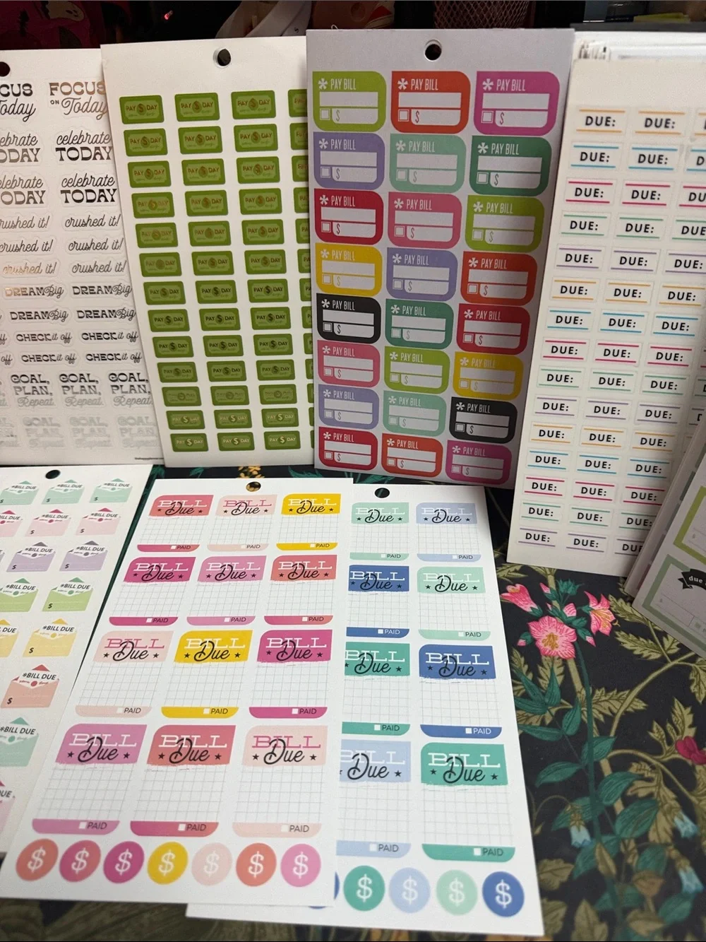 Happy Planner - Budget themed random sticker bundle - SEE PICS